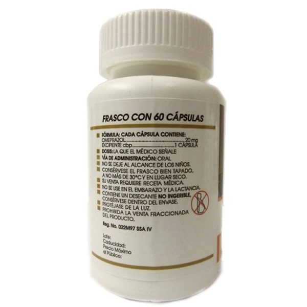 Alboz Omeprazol by Collins (2 Pack) Two 60 Capsules Bottles 20mg Each